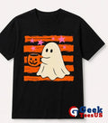 Cute ghost drinking coffee Halloween 2026 T-shirt