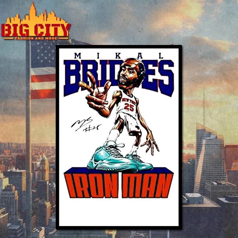 Mikal Bridges Iron Man New York Knicks Nba Finals 2026 Signature Shirt
