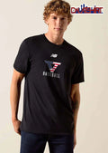New Balance letter V American flag design shirt