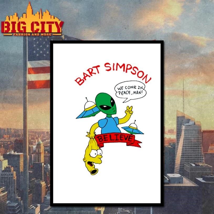 Bart Simpson We Come In Peace, Man Shirt
