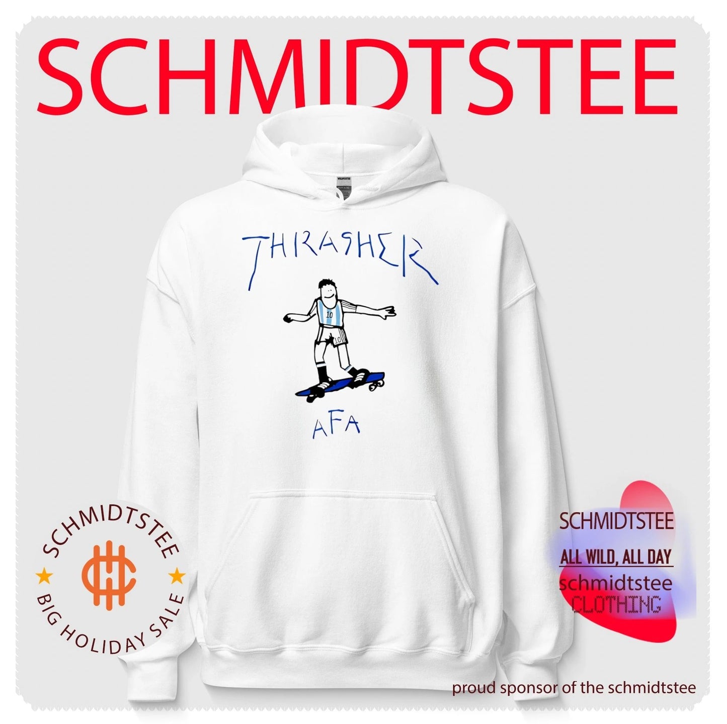 Thrasher afa Argentina doodle paint shirt