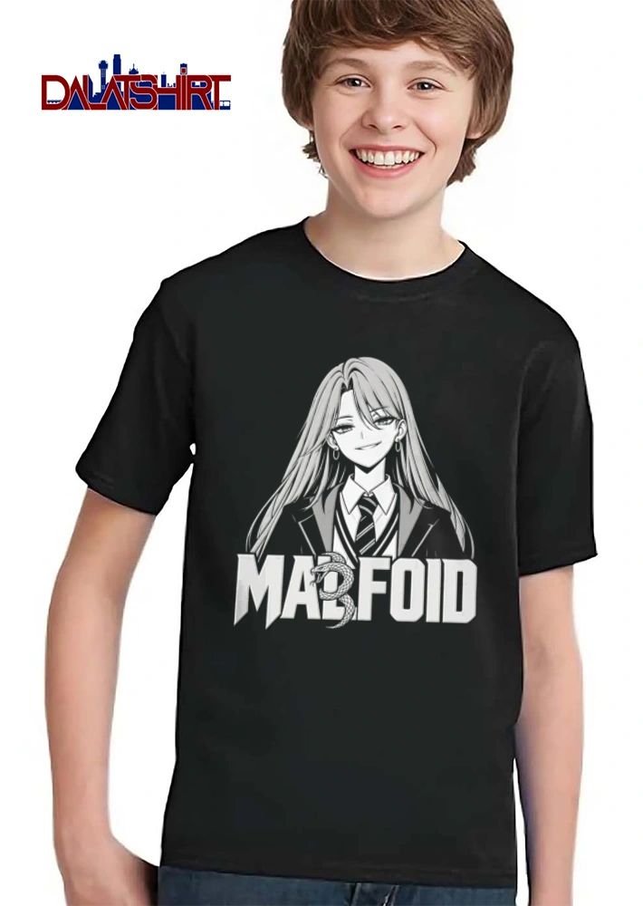 Malfoid anime girl school uniform snake shirt