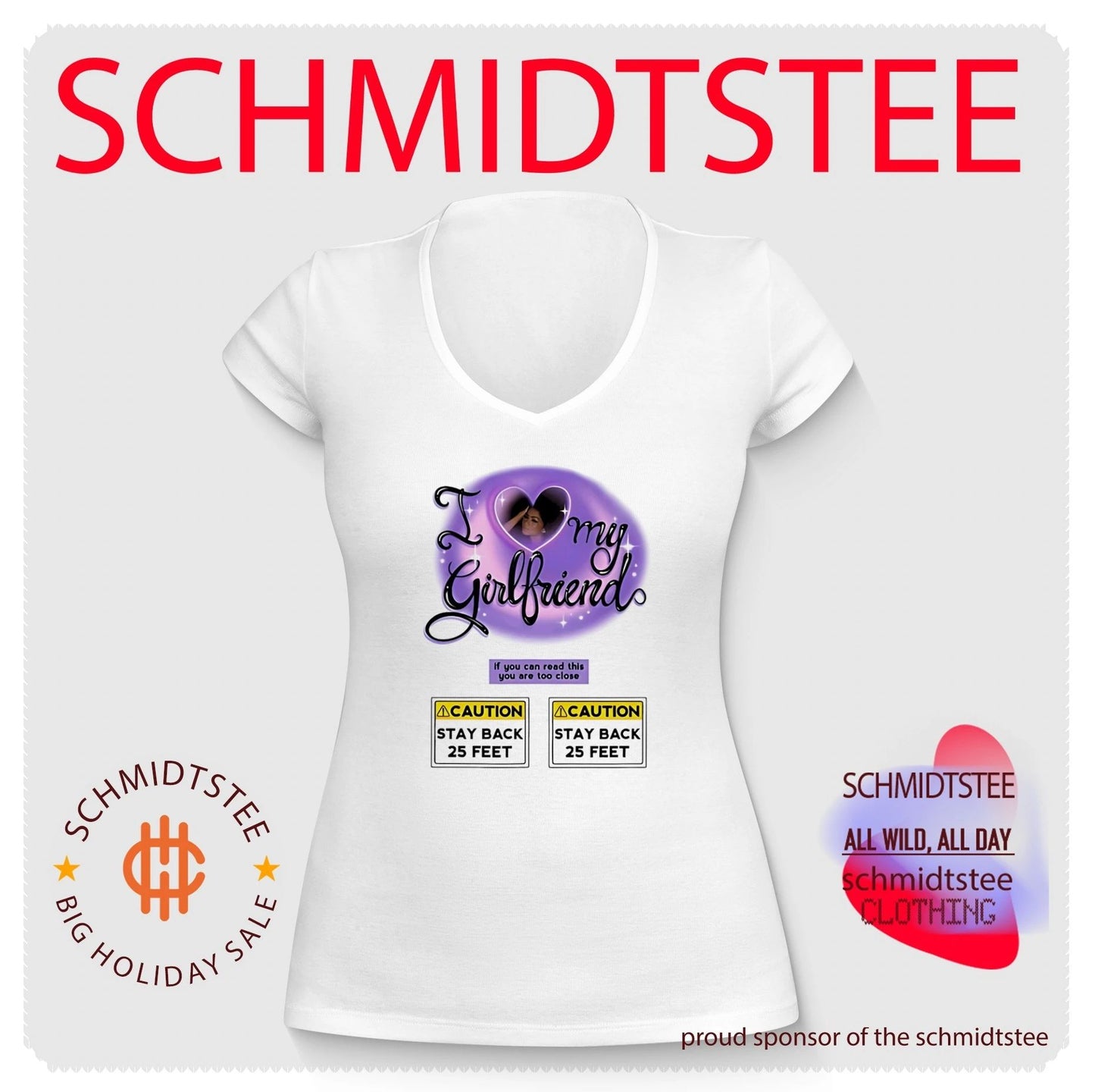 I love my girlfriend If you can read this you are too close graphic shirt