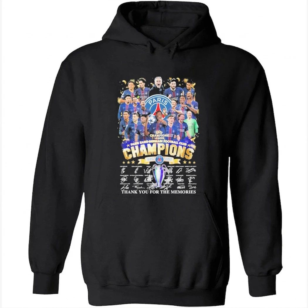 PSG 2025-2026 Champions League Champions Thank You For The Memories T-Shirt