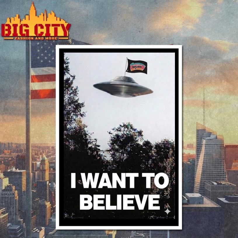 I Want to Believe San Antonio Spur Flag Shirt
