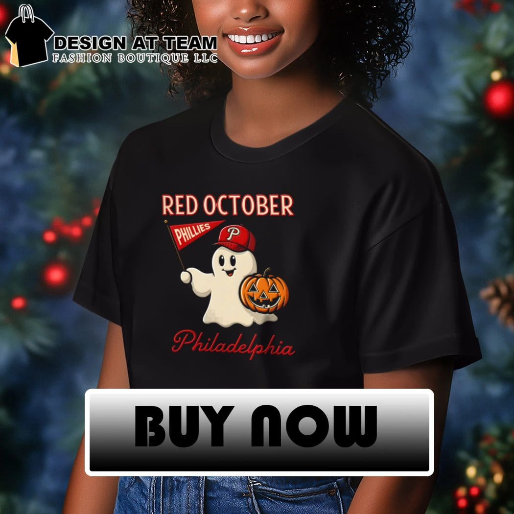 Phillies Baseball Red October Ghost Pumpkin shirt