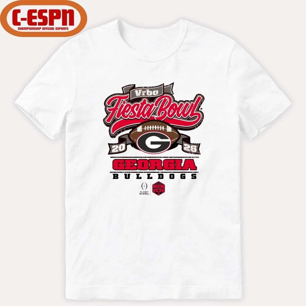 Georgia Bulldogs CFP Semifinal 2026 Vrbo Fiesta Bowl Scripted Shirt