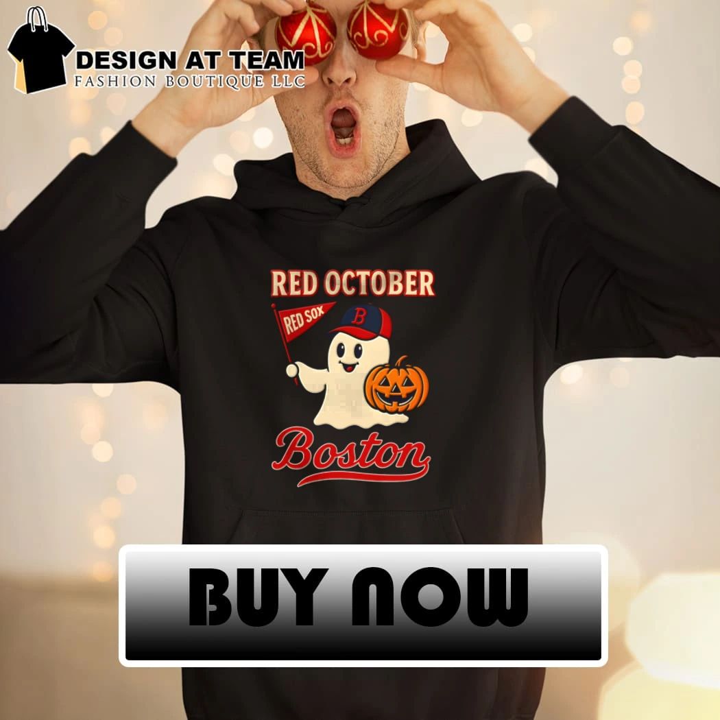Red Sox Ghost Red October Halloween Ghost Baseball Pumpkin shirt