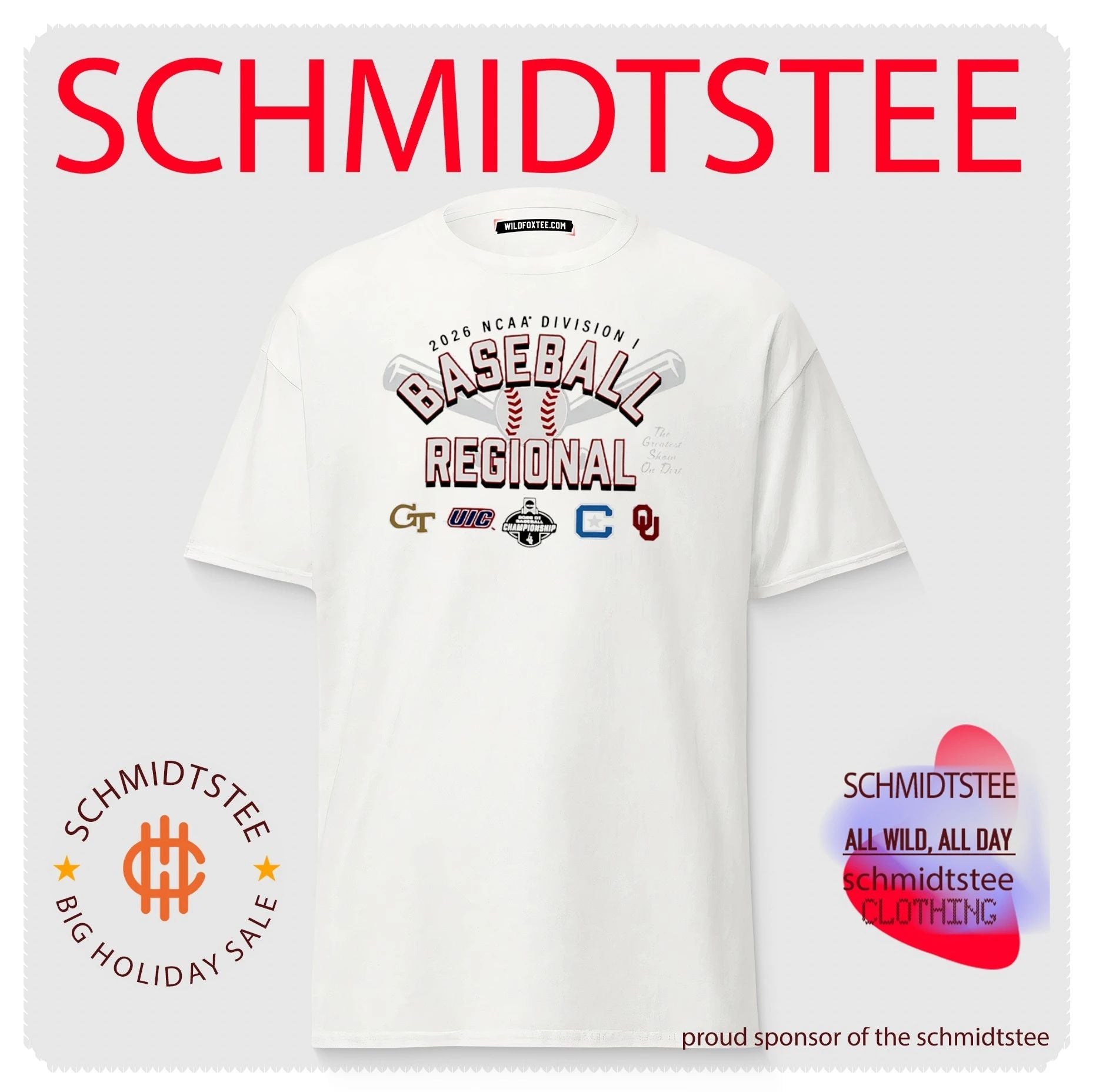 2026 NCAA Division I Baseball Regional Georgia Tech The Greatest Show On Dive logos shirt