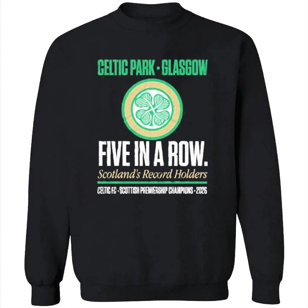 Celtic Five In A Row Scottish Premiership Champions Record 2026 Shirt