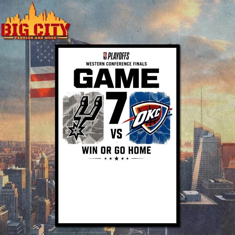 NBA Playoffs Game 7 Minimal Western Conference Finals Spur Vs Thunder Shirt