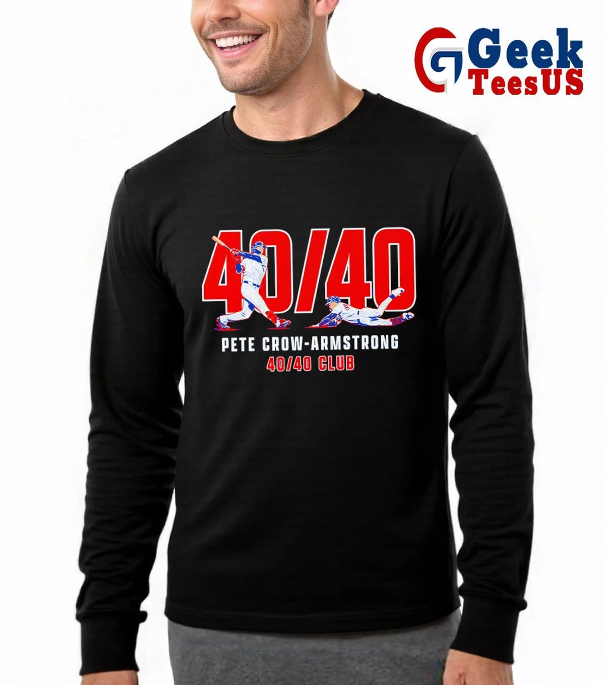 40.40 Pete Crow-Armstrong Chicago Cubs baseball shirt