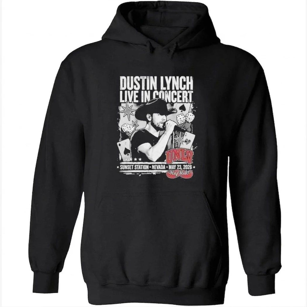 Dustin Lynch Live In Concert May 23 2026 Sunset Station Nevada Concert Vintage Bootleg Vegas Country UNLV Rebels NCAA Collab Shirt
