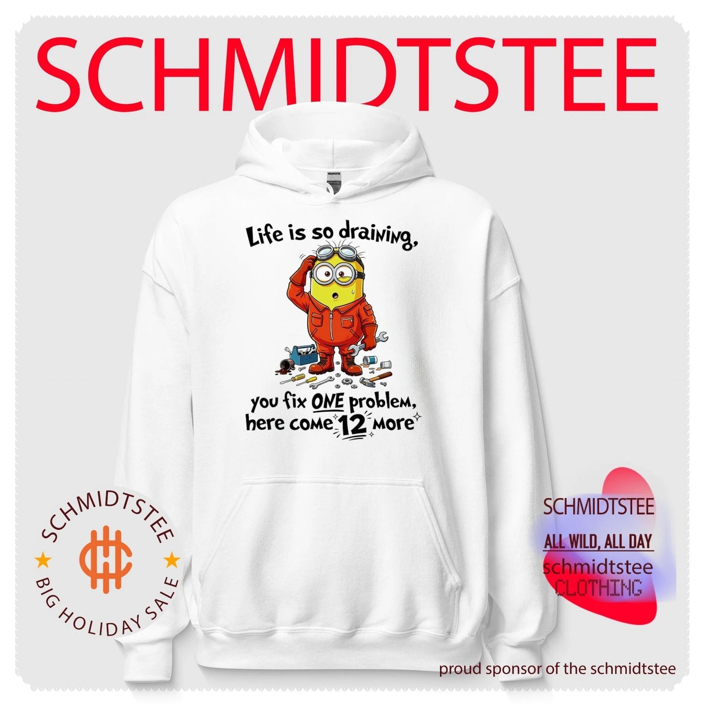 Life is so draining you fix one problem funny Minion shirt