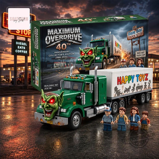 Maximum Overdrive Green Goblin Style Happy Toyz Truck Adult Building Blocks Set