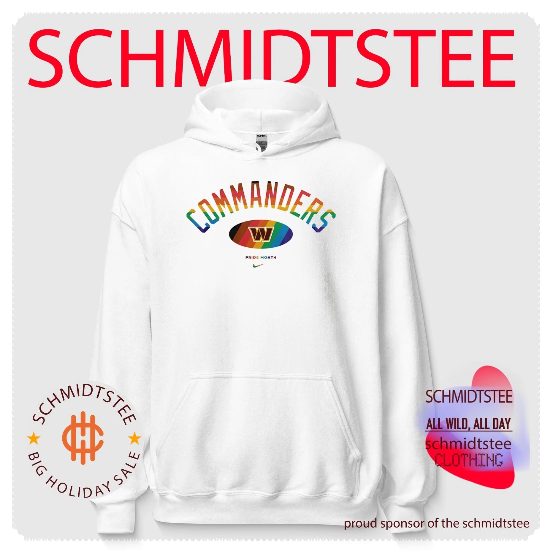 Washington Commanders Pride Month Rainbow logo shirt