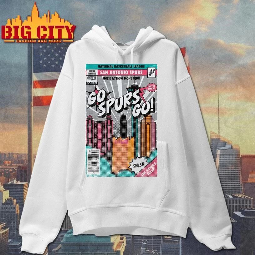 NBA More Action More Fun San Antonio Spurs Stadium Comic Book Cover shirt