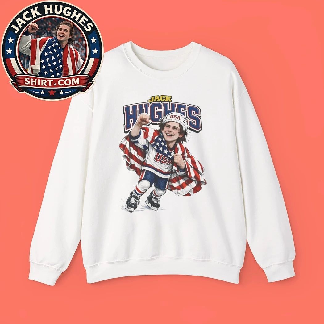 Men’s Hockey Jack Hughes Caricature Shirt