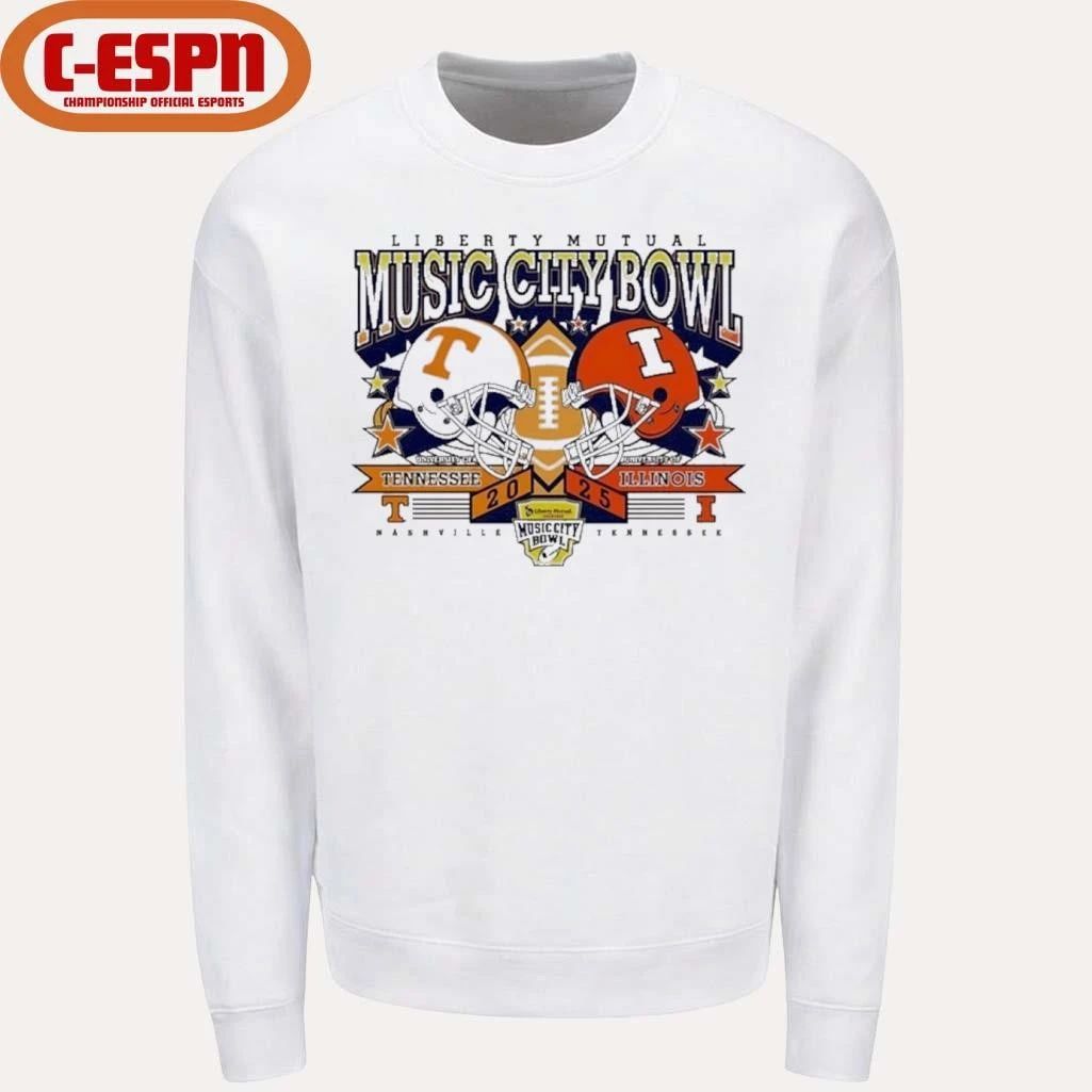 2025 Music City Bowl Head To Head Tennessee Vs Illinois Shirt
