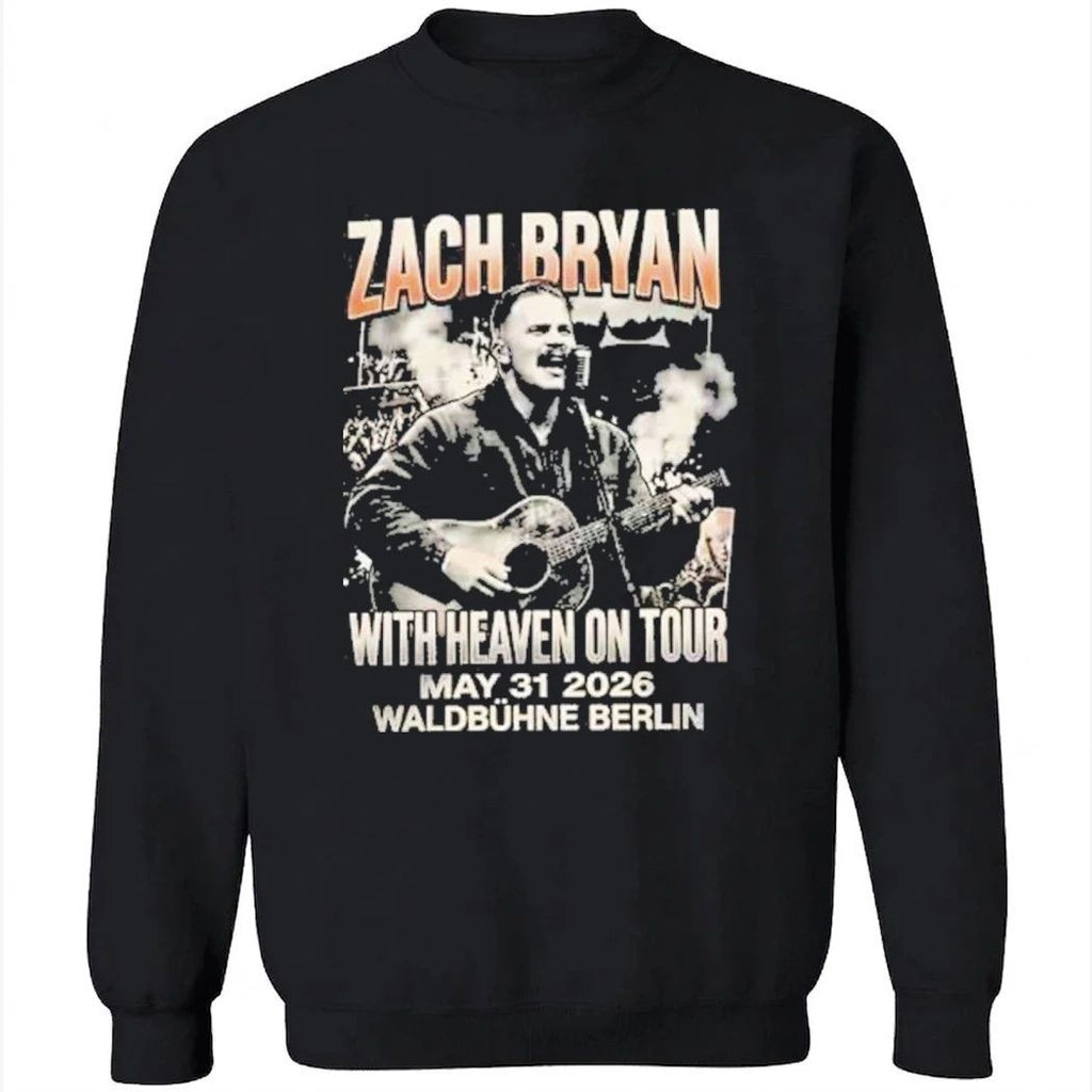 Zach Bryan With Heaven On Tour May 31 2026 Waldbuhne Berlin Vintage Bootleg Shirt