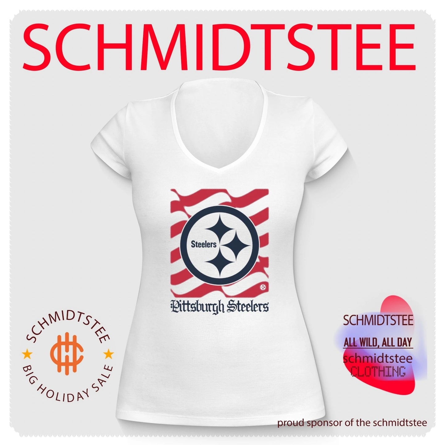 Pittsburgh Steelers American 250th Flag Heritage Wordmark shirt