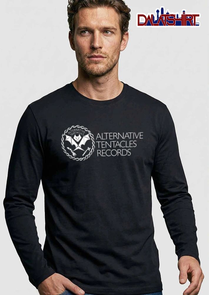 Alternative Tentacles Records bat logo rocket cross circle shirt