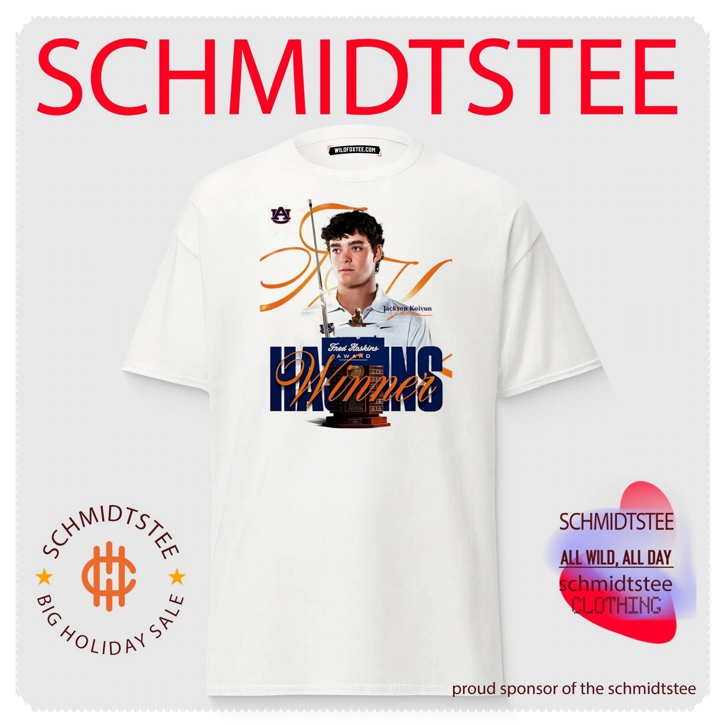 Auburn University Jackson Koivun Fred Haskins Award winner shirt
