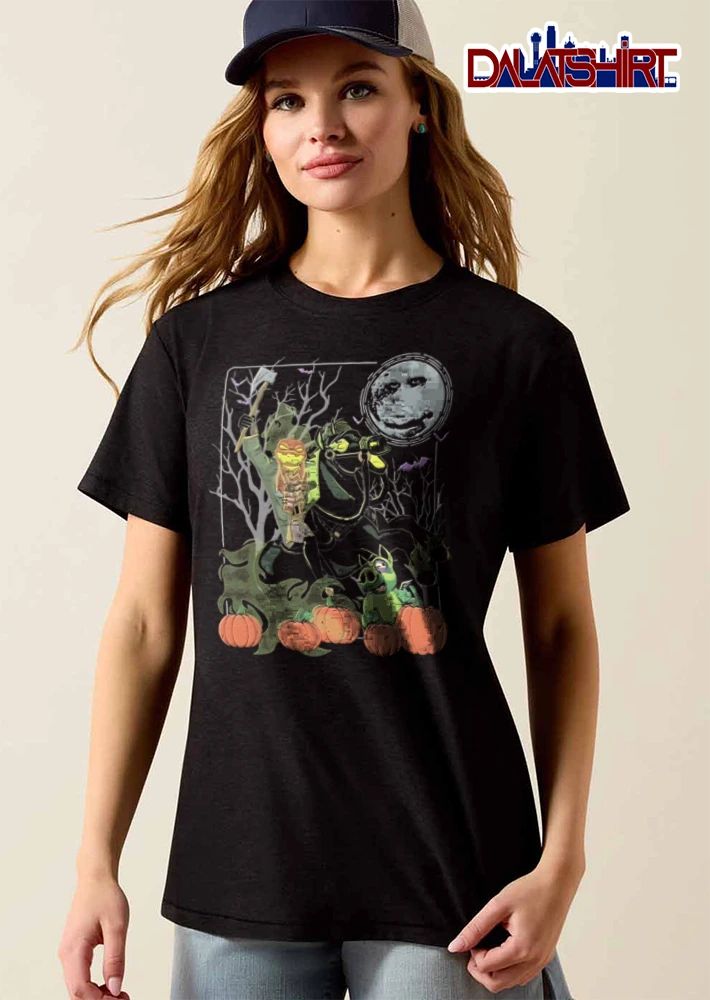 Headless horseman holding axe riding horse shirt