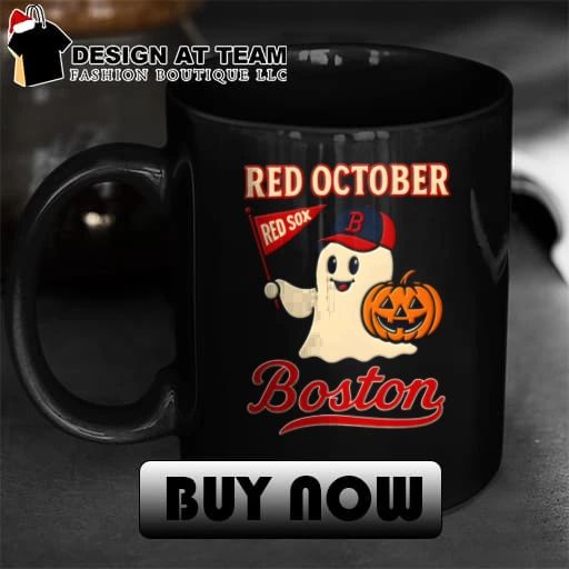 Red Sox Ghost Red October Halloween Ghost Baseball Pumpkin shirt