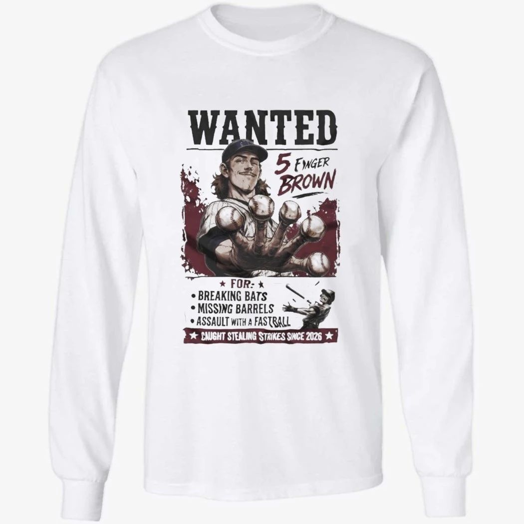 Chicago Cubs Wanted 5 Finger Brown Funny Pitcher Western Shirt