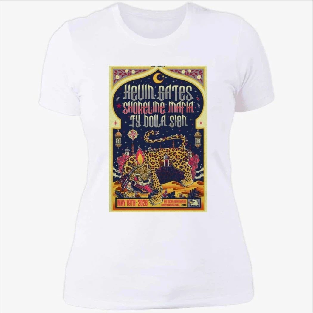 Kevin Gates Red Rocks May 19 2026 Tour Shirt
