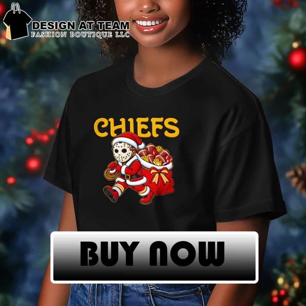 Kansas City Football Christmas Horror Masked Santa Copy shirt