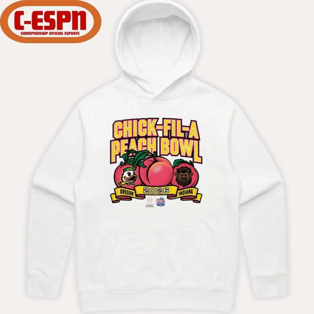 Indiana vs. Oregon 2026 Peach Bowl Shirt