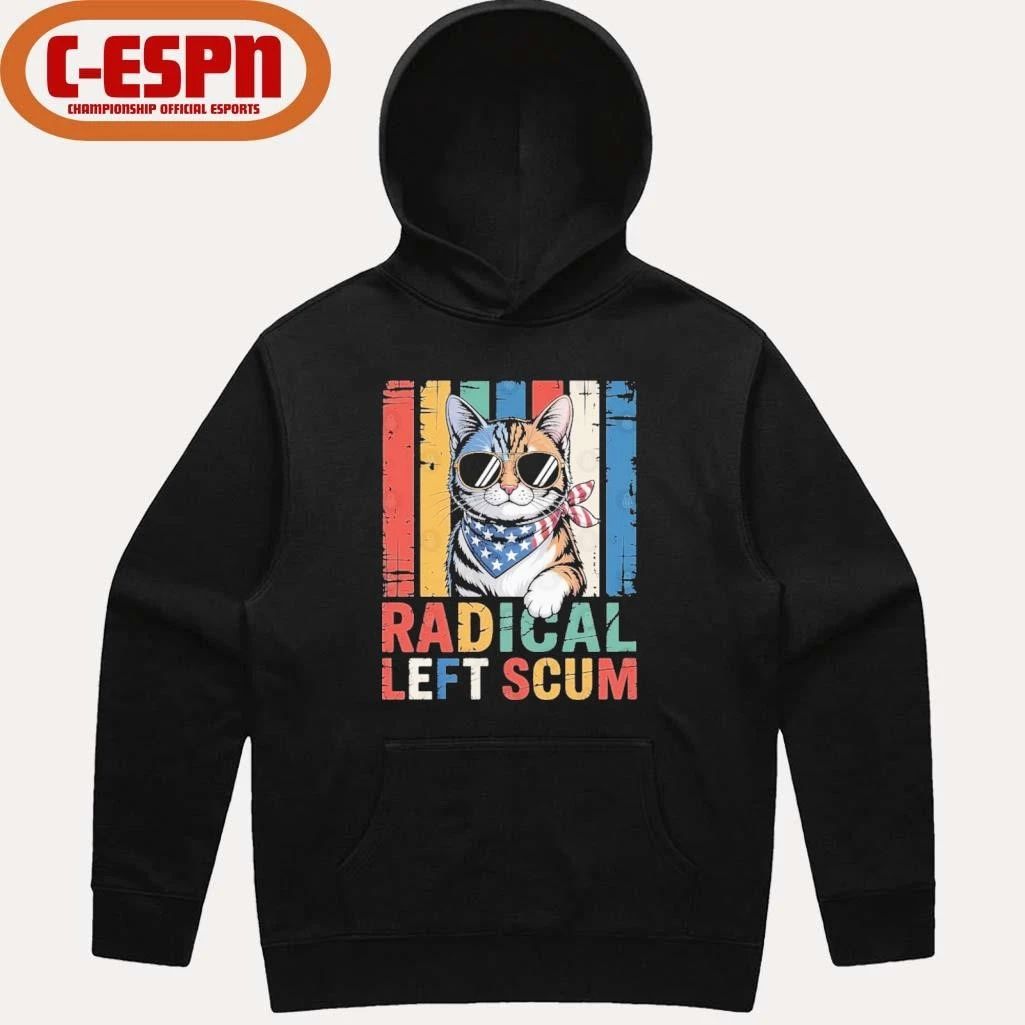 Cat Radical Left Scum Vintage T-Shirt