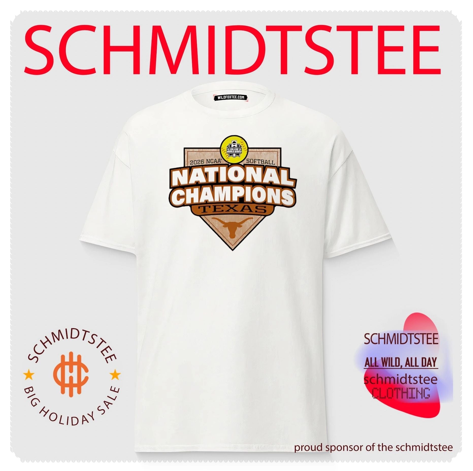 Texas Longhorns 2026 Softball National Champs Plate shirt