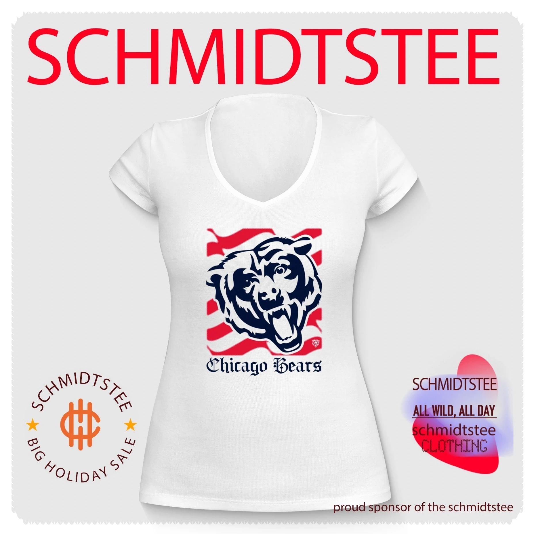 Chicago Bears American 250th Flag Heritage Wordmark shirt
