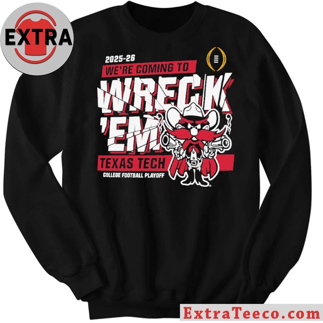 Texas Tech Red Raiders Wreck ‘Em Celebrate 2025 Big 12 Championship and College Football Playoff Bound Shirt