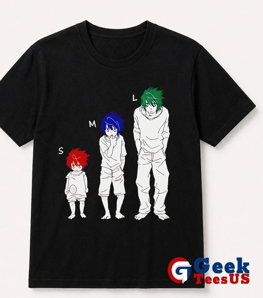 Anime Death Note L Evolution S M L Size shirt