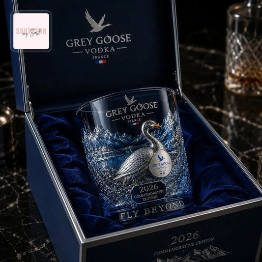 Grey Goose 2026 Commemorative Edition Luxury 3D Swan Whiskey Glass