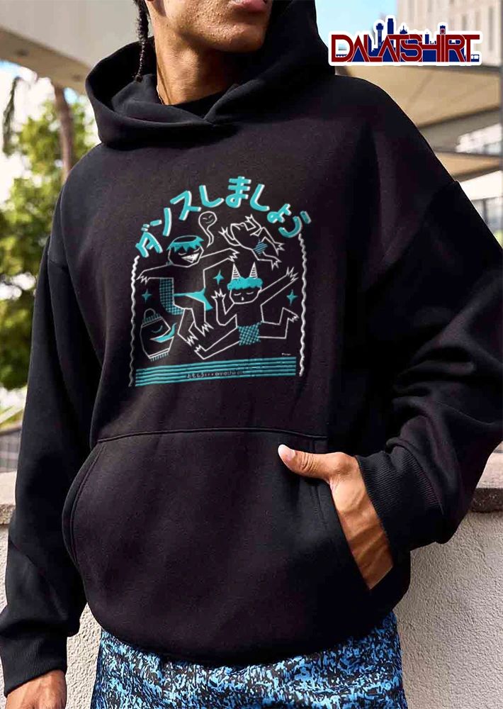 Japanese yokai dancing cartoon style shirt