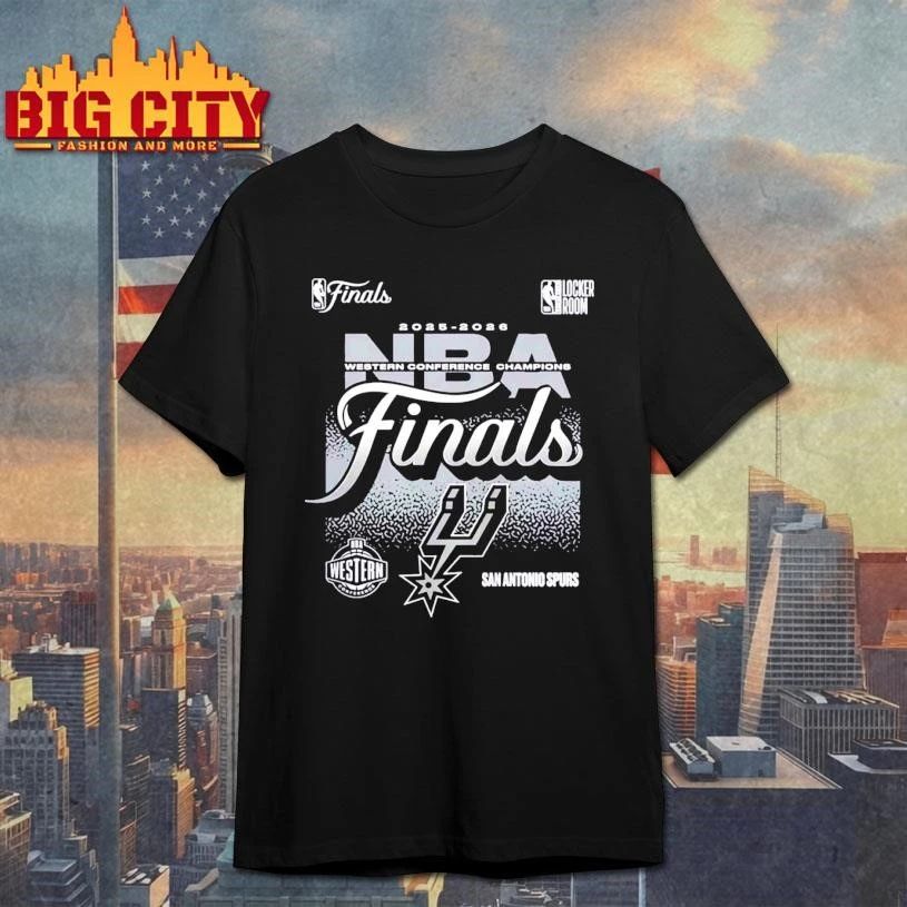 San Antonio Spurs Fanatics 2026 NBA Western Conference Champions Locker Room Shirt