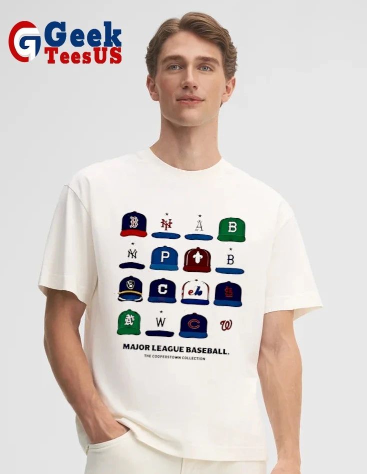 Major League Baseball The Cooperstown Collection Cap Collage shirt