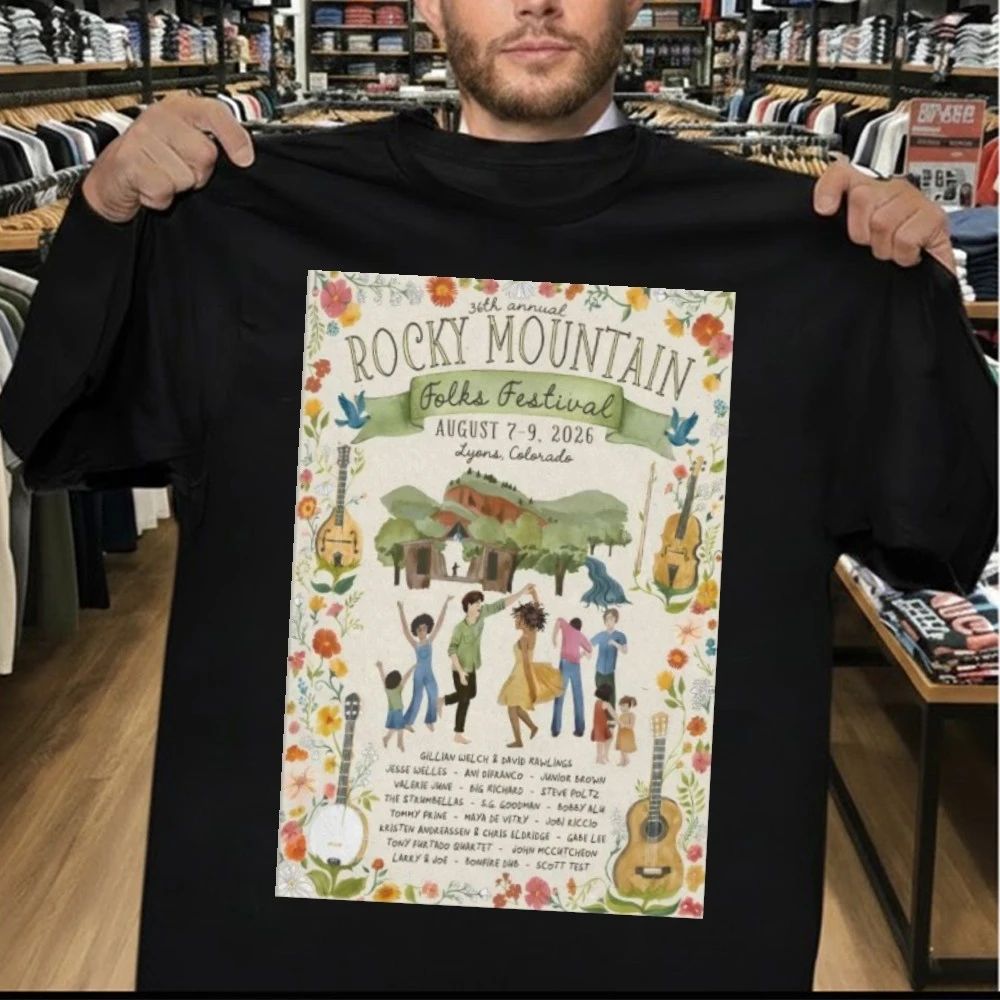 36th Annual Rocky Mountain Folks Festival In Lyons CO Aug 7-9 2026 Poster Shirt