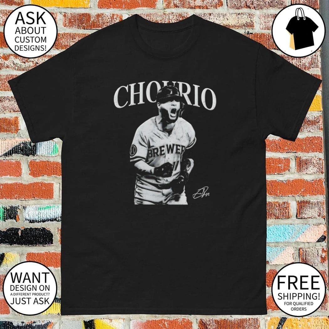 Jackson Chourio Milwaukee Brewers Baseball Player Vintage Graphic signature shirt