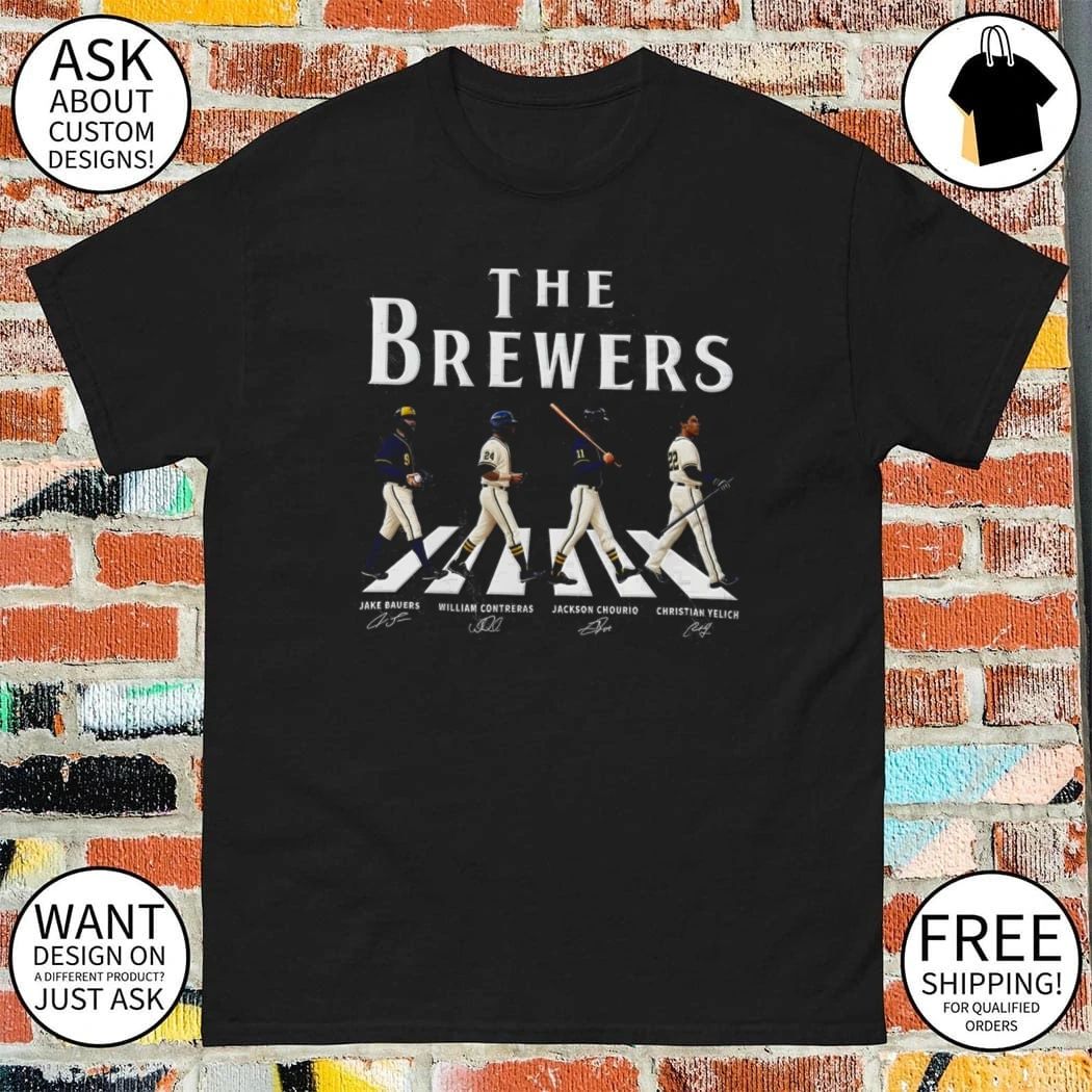 The Milwaukee Baseball Walking Road Chourio Contreras Bauers Yelich shirt