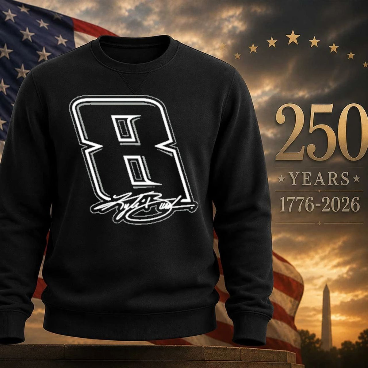 Kyle Busch Richard Childress Racing Team Collection Black #8 Shirt