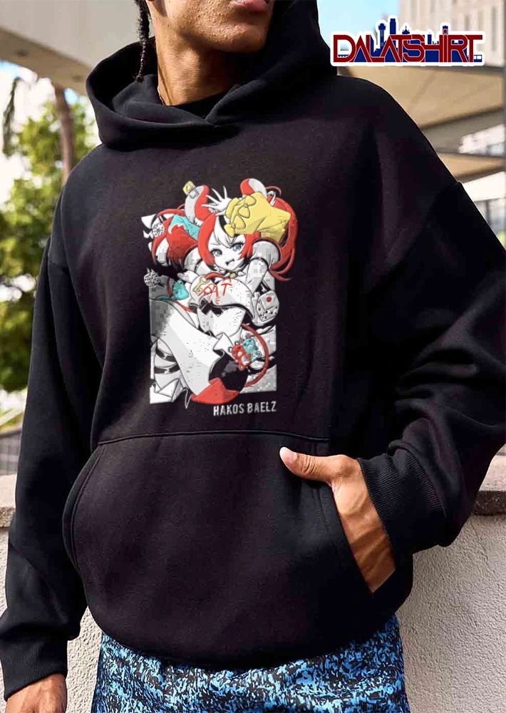Hololive Hakos Baelz anime girl red hair dice shirt