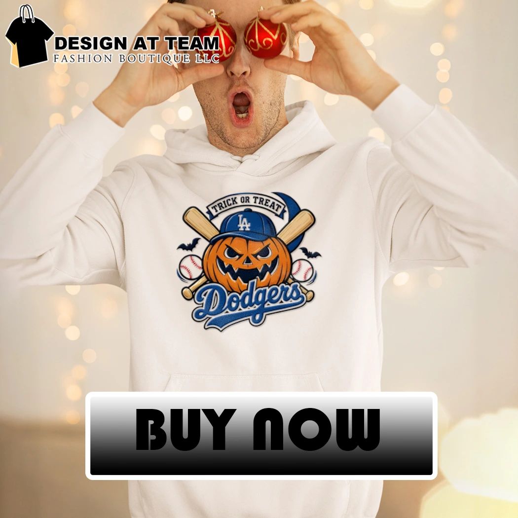 Los Angeles Dodgers Halloween pumpkin trick or treat spooky season baseball shirt