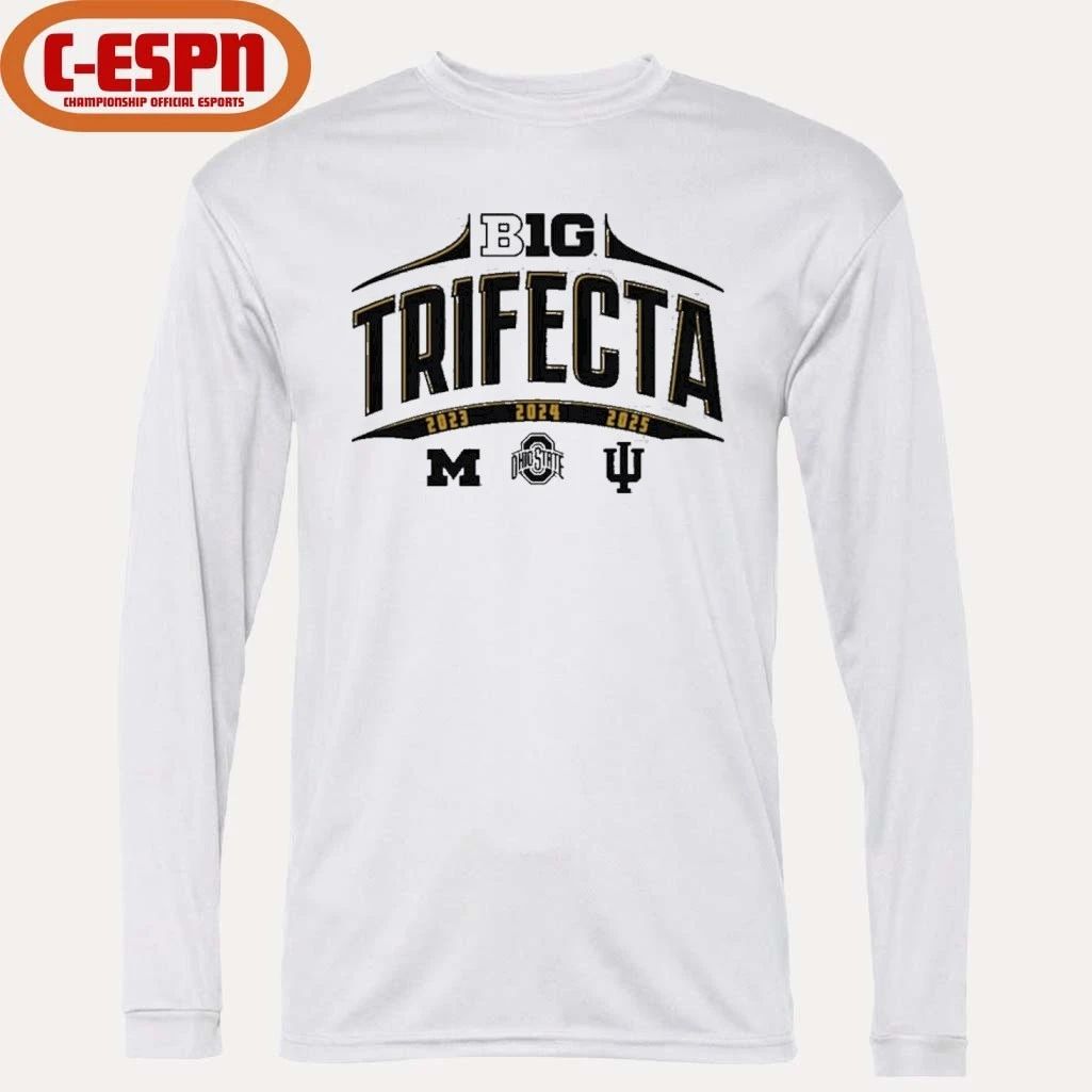 3-Peat Big Ten College Football National Champions Trifecta T-Shirt