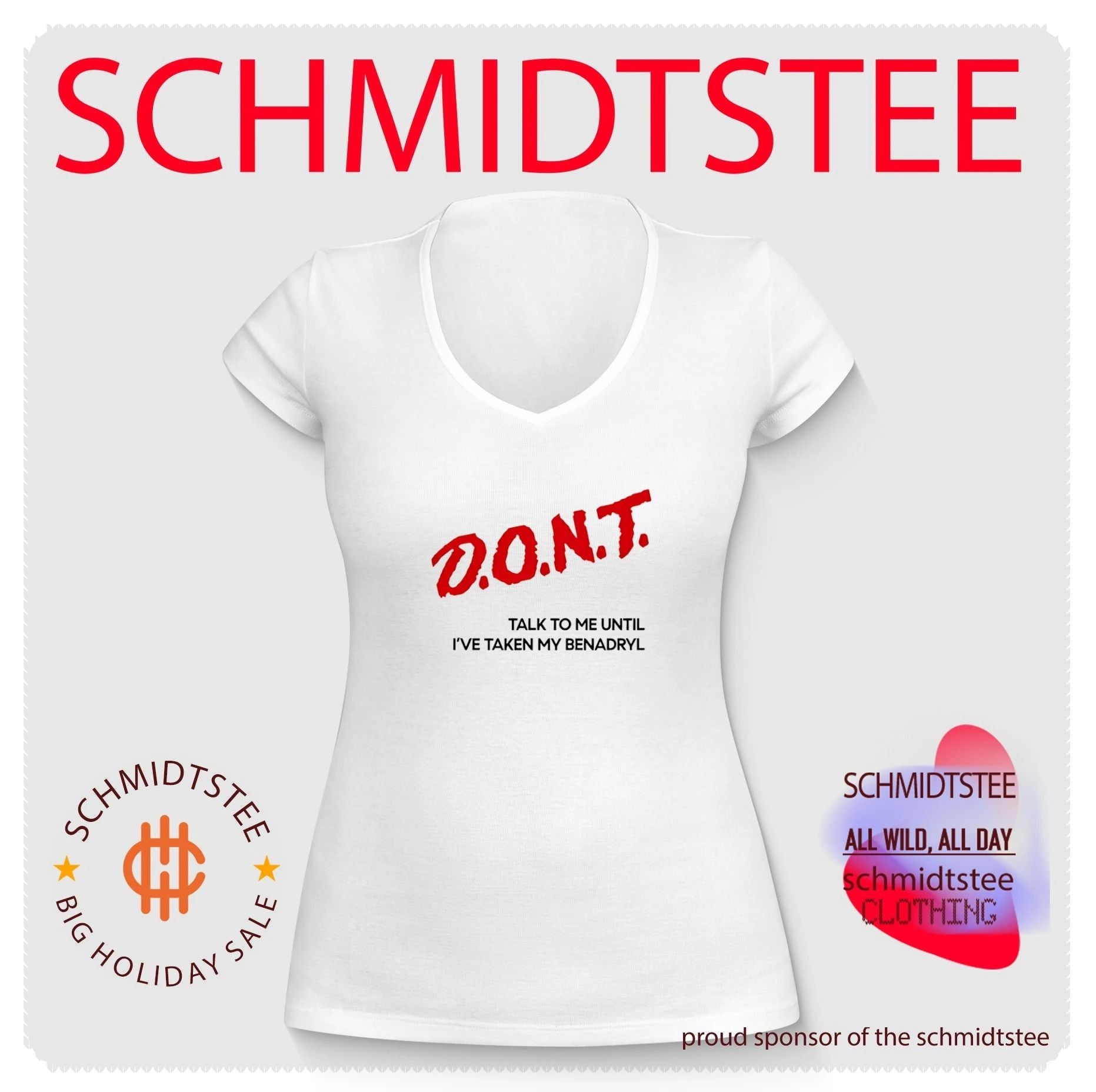 DONT talk to me until I’ve taken my benadryl simple text shirt